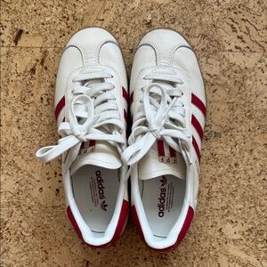 Adidas Gazelle leather white & red
